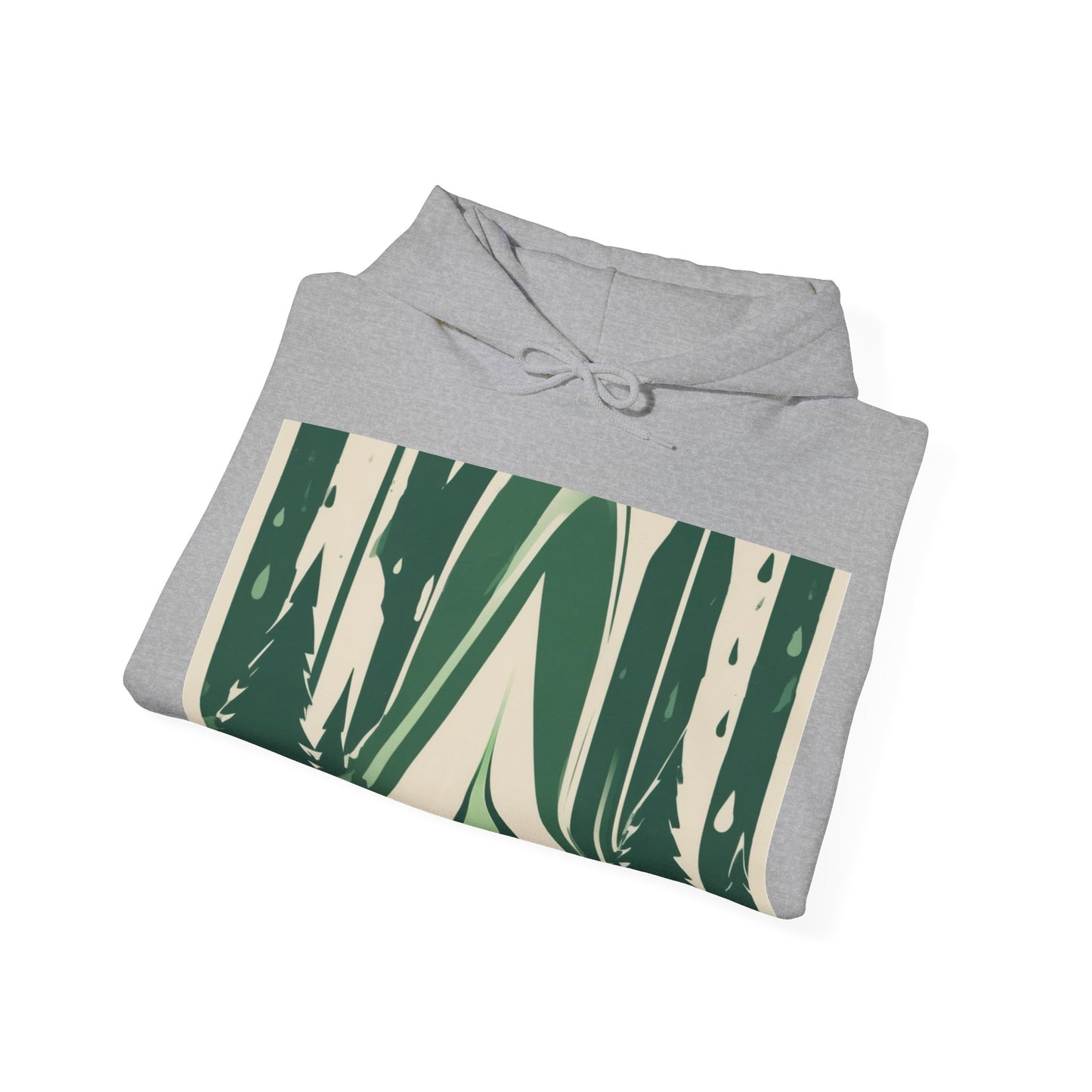 boostlete-quiet-power-icon-water-glitch-retro-0186 — Unisex Heavy Blend Hooded Sweatshirt (Gildan)