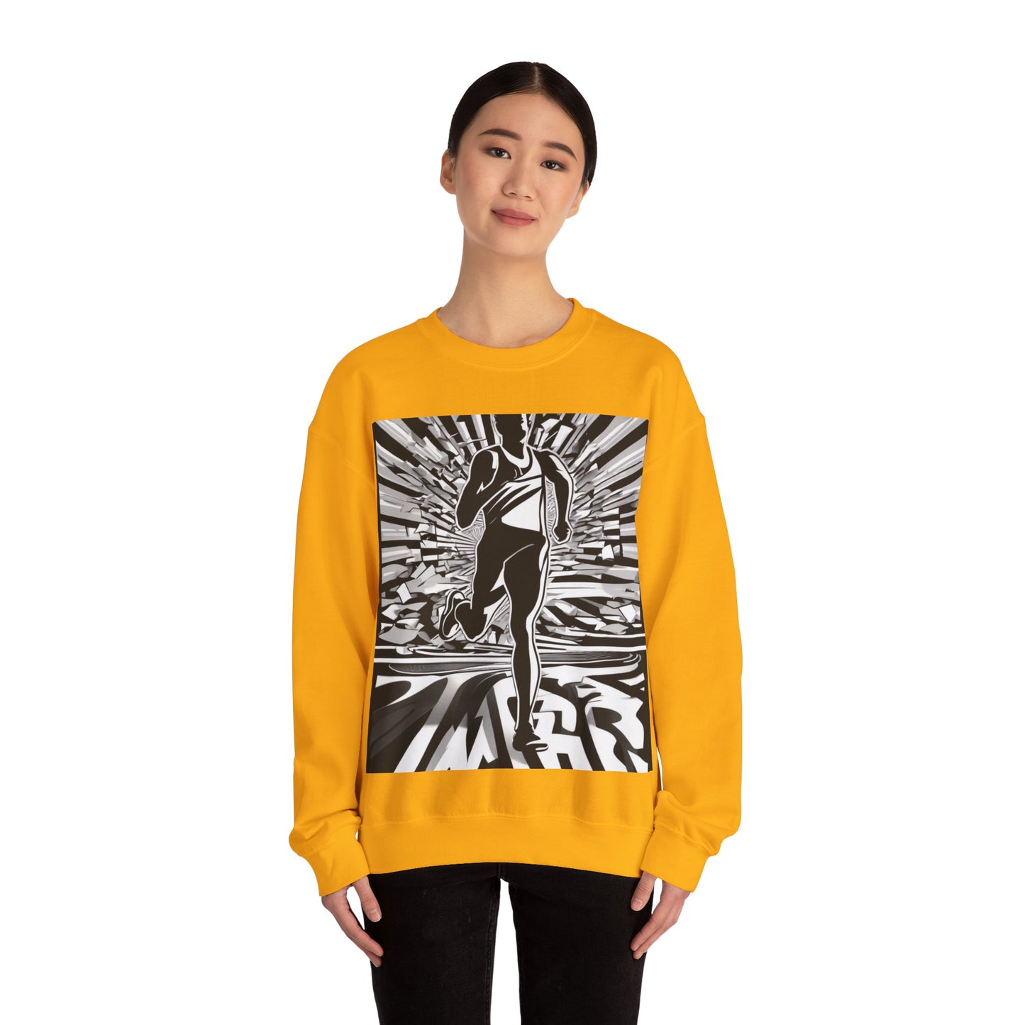 boostlete-field-day-scene-marathoner-3d-athletic-0116 — Unisex Heavy Blend Crewneck Sweatshirt (Gildan)