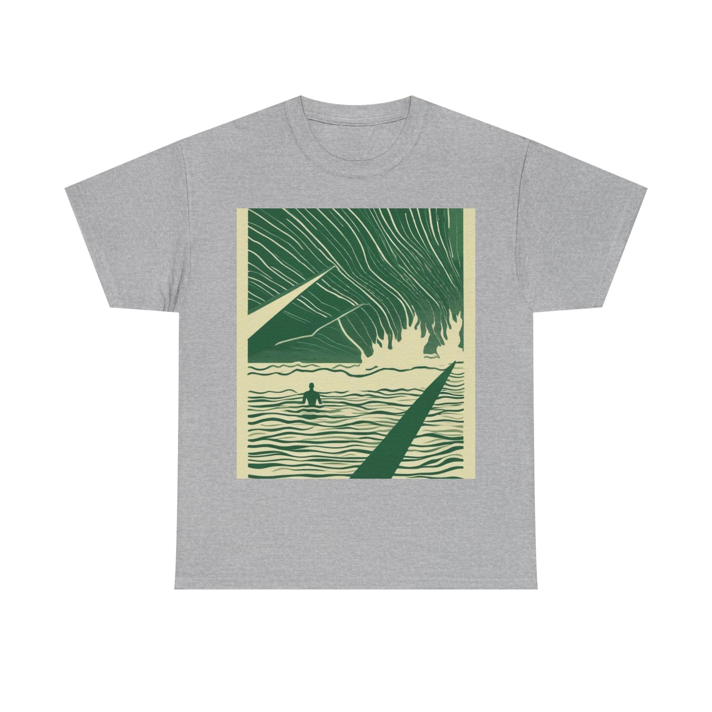 boostlete-mile-by-mile-icon-swimmer-motion-isometric-0078 — Unisex Heavy Cotton Tee (Gildan 5000)