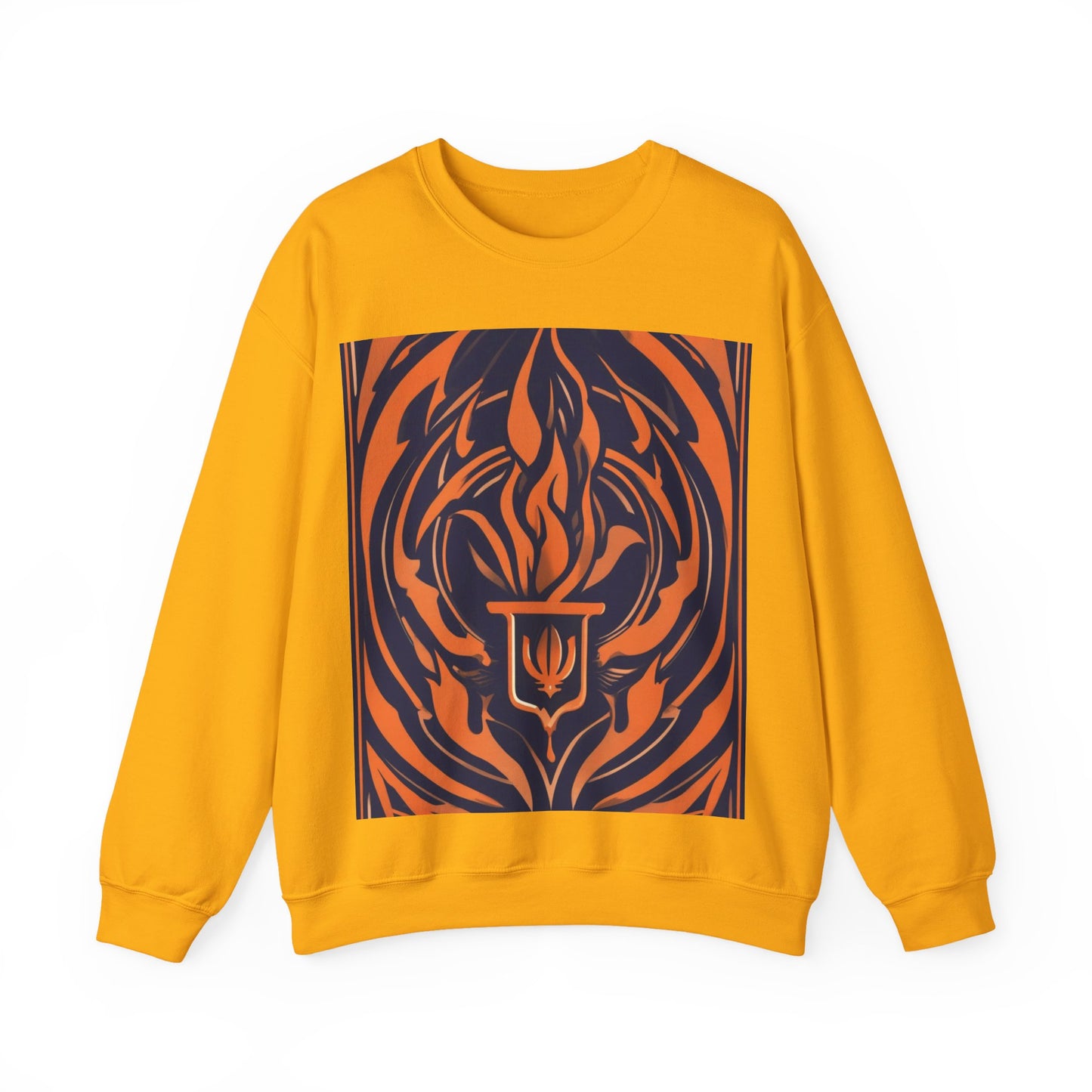 boostlete-quiet-power-icon-flame-duotone-athletic-0158 — Unisex Heavy Blend Crewneck Sweatshirt (Gildan)