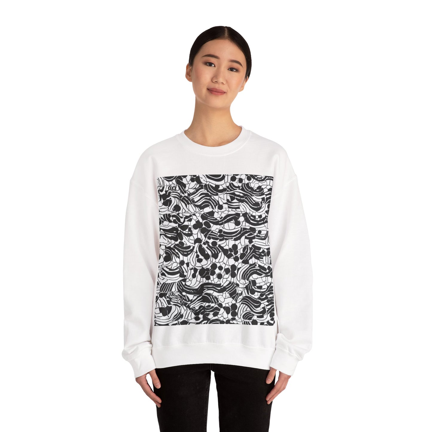 boostlete-rise-grind-pattern-dotted-line-art-0483 — Unisex Heavy Blend Crewneck (G18000)