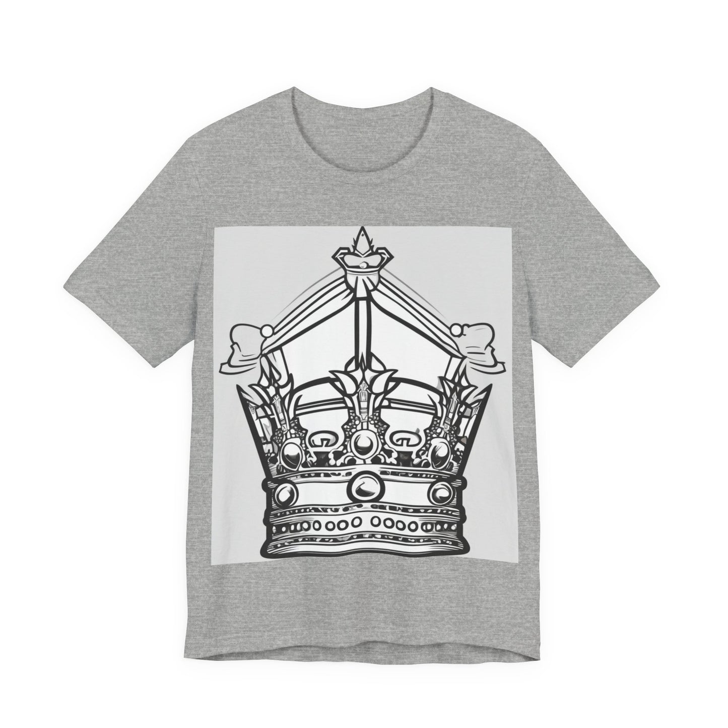 boostlete-quiet-power-icon-crown-outline-badge-0130 — Unisex Jersey Short Sleeve (B+C 3001)