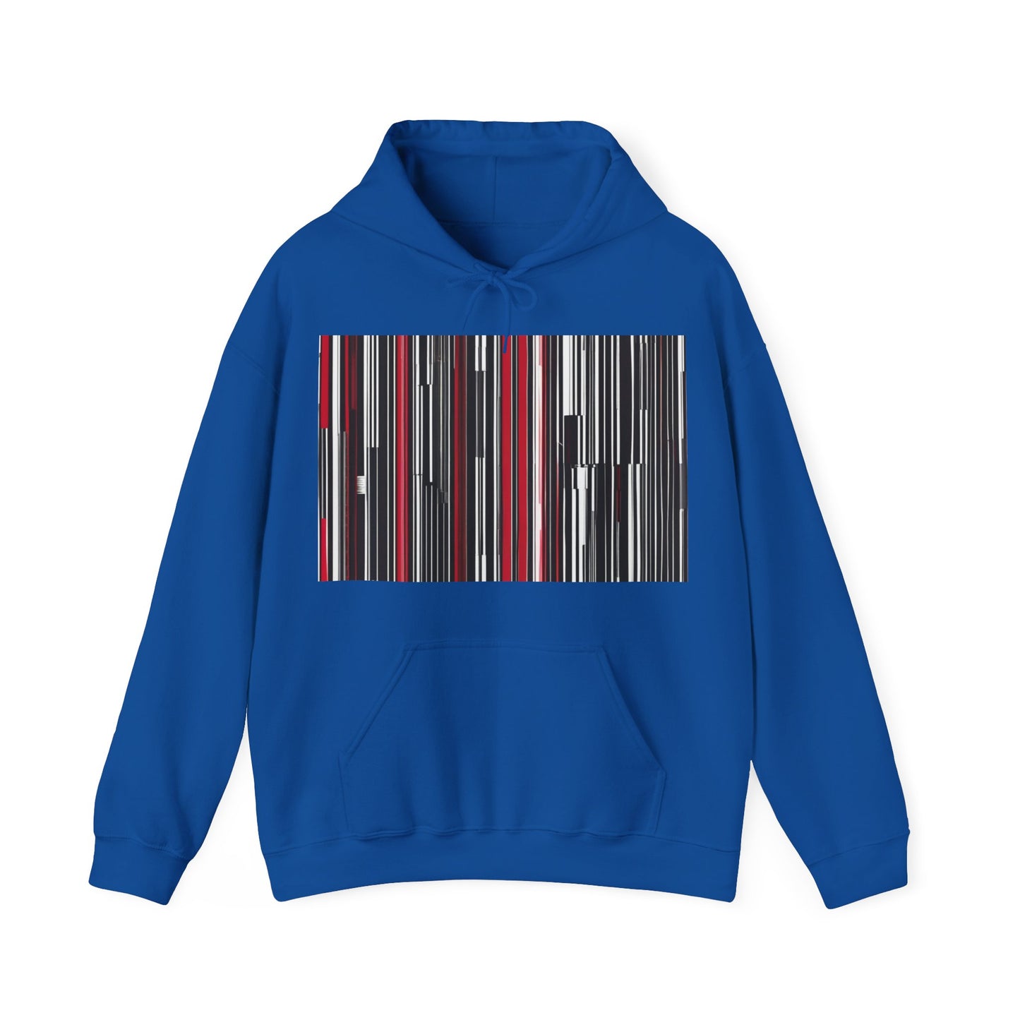 boostlete-am-crew-pattern-barcode-athletic-0911 — Unisex Heavy Blend Hoodie (G18500)