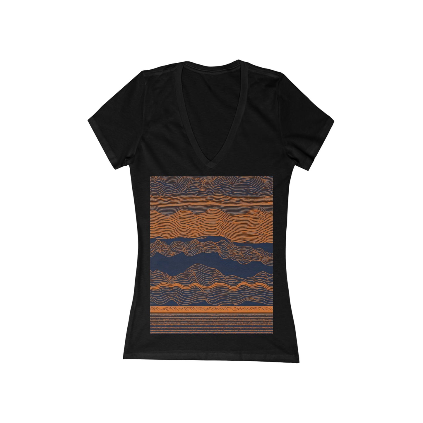 boostlete-field-day-pattern-audio-athletic-0107 — Women's Deep V-Neck Tee (B+C 6035)