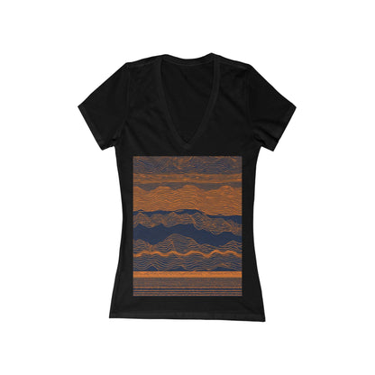 boostlete-field-day-pattern-audio-athletic-0107 — Women's Deep V-Neck Tee (B+C 6035)