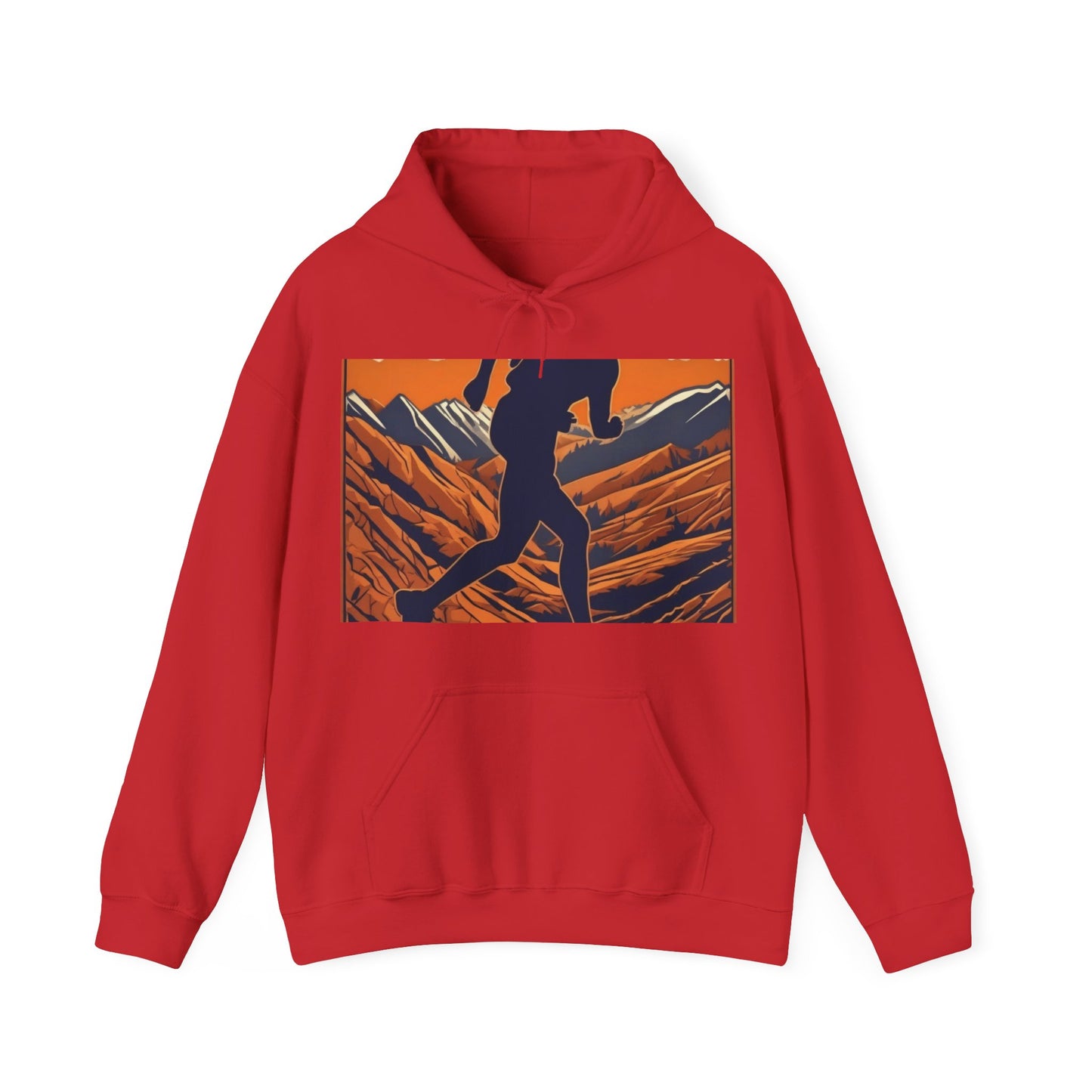 boostlete-iron-intent-scene-trail-3d-retro-0764 — Unisex Heavy Blend Hoodie (G18500)