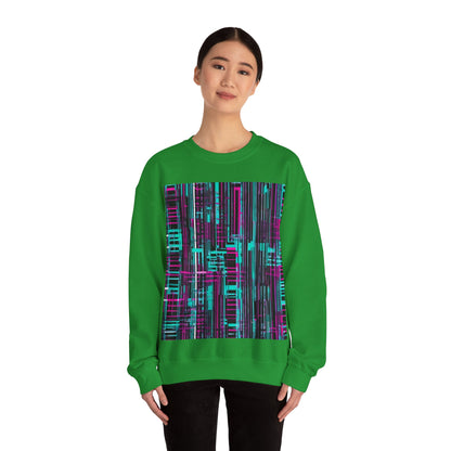 boostlete-field-day-pattern-barcode-retro-0275 — Unisex Heavy Blend Crewneck Sweatshirt (Gildan)