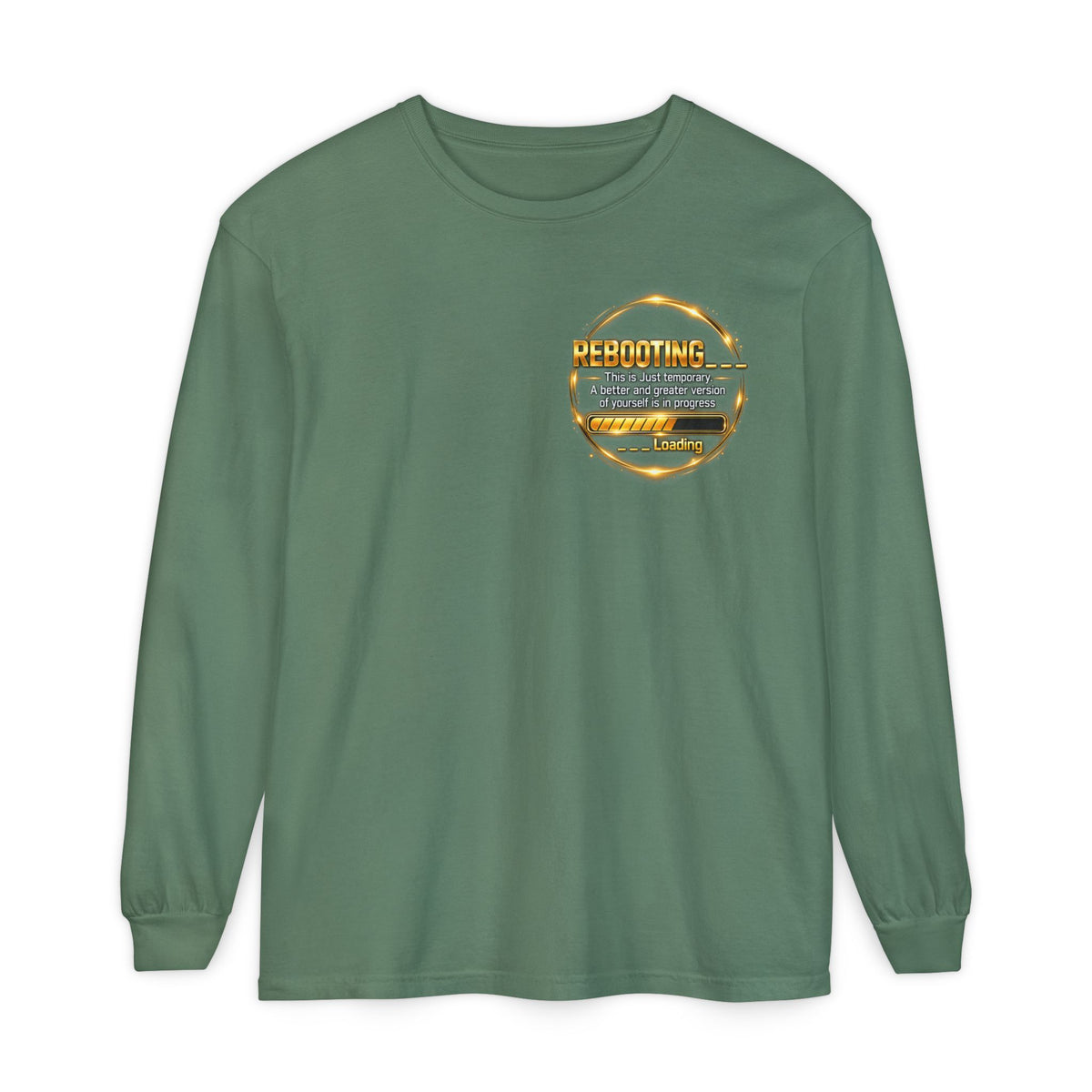 Rebooting Loading Graphic Long Sleeve T-Shirt