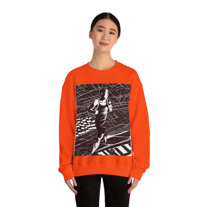 boostlete-headspace-scene-marathoner-speed-geometric-0816 — Unisex Heavy Blend Crewneck (G18000)