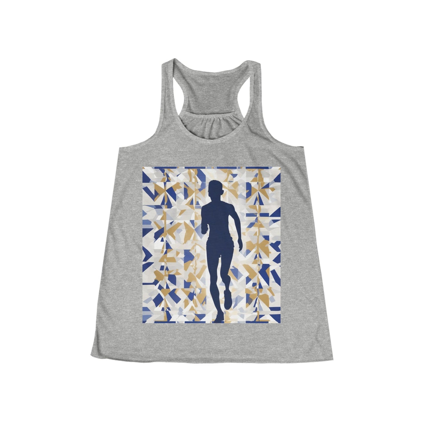 boostlete-recovery-progress-scene-marathoner-matte-geometric-0448 — Women's Flowy Racerback Tank (B+C 8800)