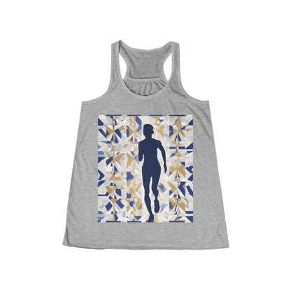 boostlete-recovery-progress-scene-marathoner-matte-geometric-0448 — Women's Flowy Racerback Tank (B+C 8800)