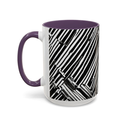 boostlete-mile-by-mile-pattern-barcode-monoline-0059 — Accent Mug 11oz/15oz