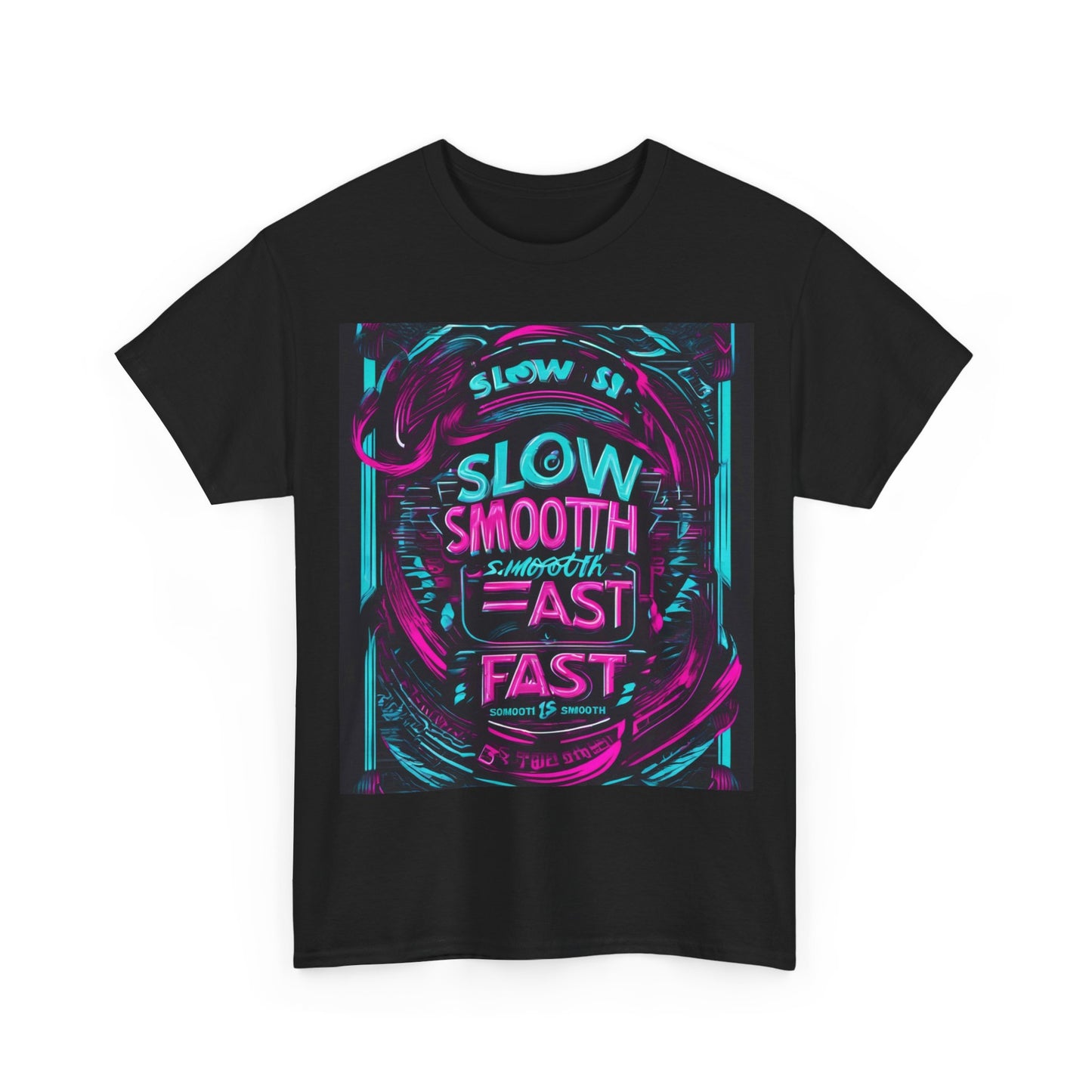 boostlete-recovery-progress-type-slow-is-smooth-smooth-is-fast-banner-engraved-0181 — Unisex Heavy Cotton Tee (Gildan 5000)