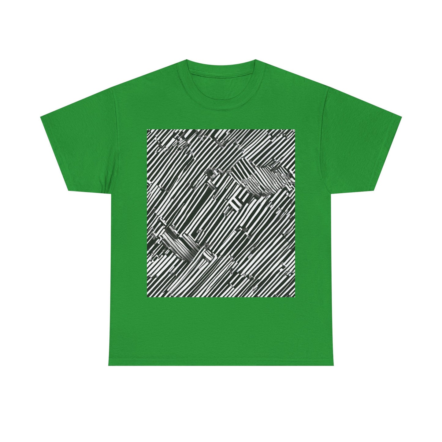 boostlete-mile-by-mile-pattern-barcode-monoline-0059 — Unisex Heavy Cotton Tee (Gildan 5000)