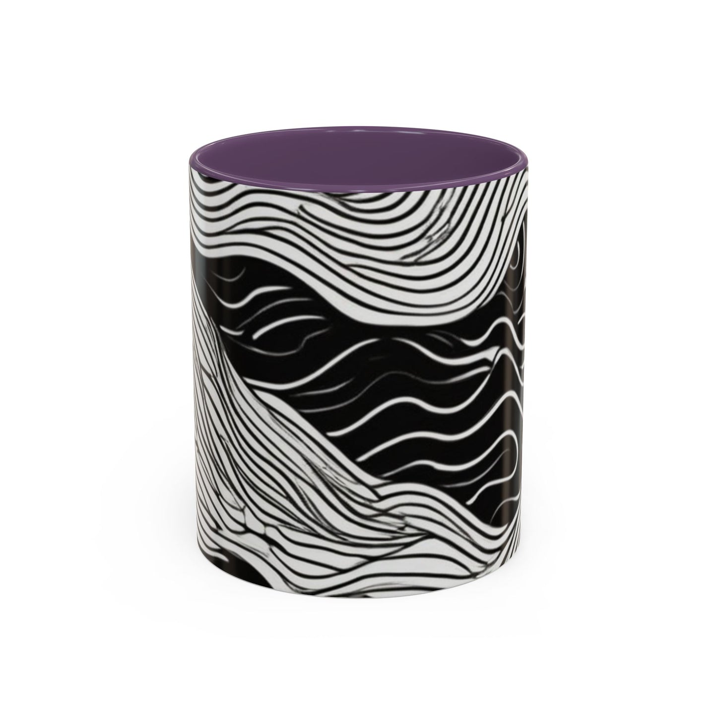 boostlete-field-day-pattern-topographic-line-art-0239 — Accent Mug 11oz/15oz