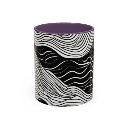 boostlete-field-day-pattern-topographic-line-art-0239 — Accent Mug 11oz/15oz