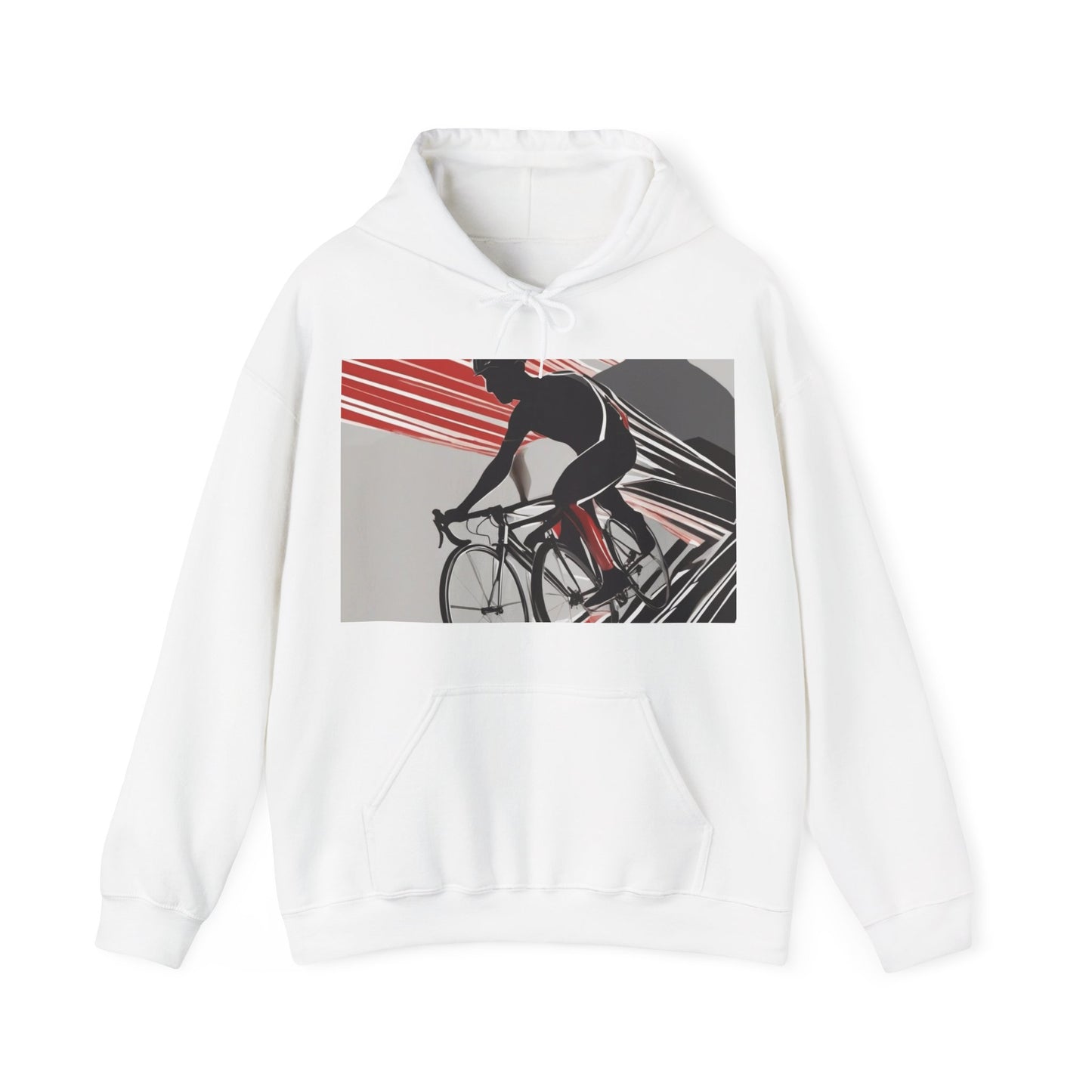 boostlete-boost-mode-scene-cyclist-speed-geometric-0208 — Unisex Heavy Blend Hooded Sweatshirt (Gildan)