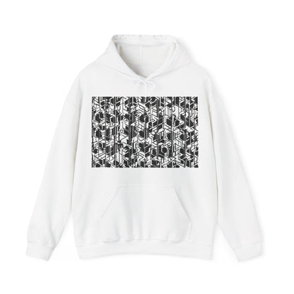 boostlete-field-day-pattern-micro-blueprint-0927 — Unisex Heavy Blend Hoodie (G18500)