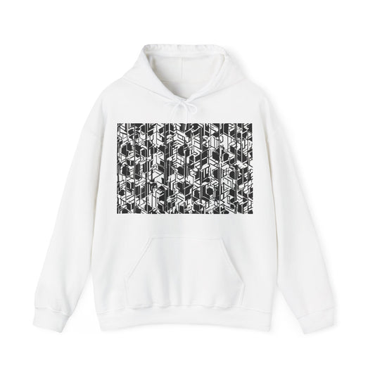 boostlete-field-day-pattern-micro-blueprint-0927 — Unisex Heavy Blend Hoodie (G18500)