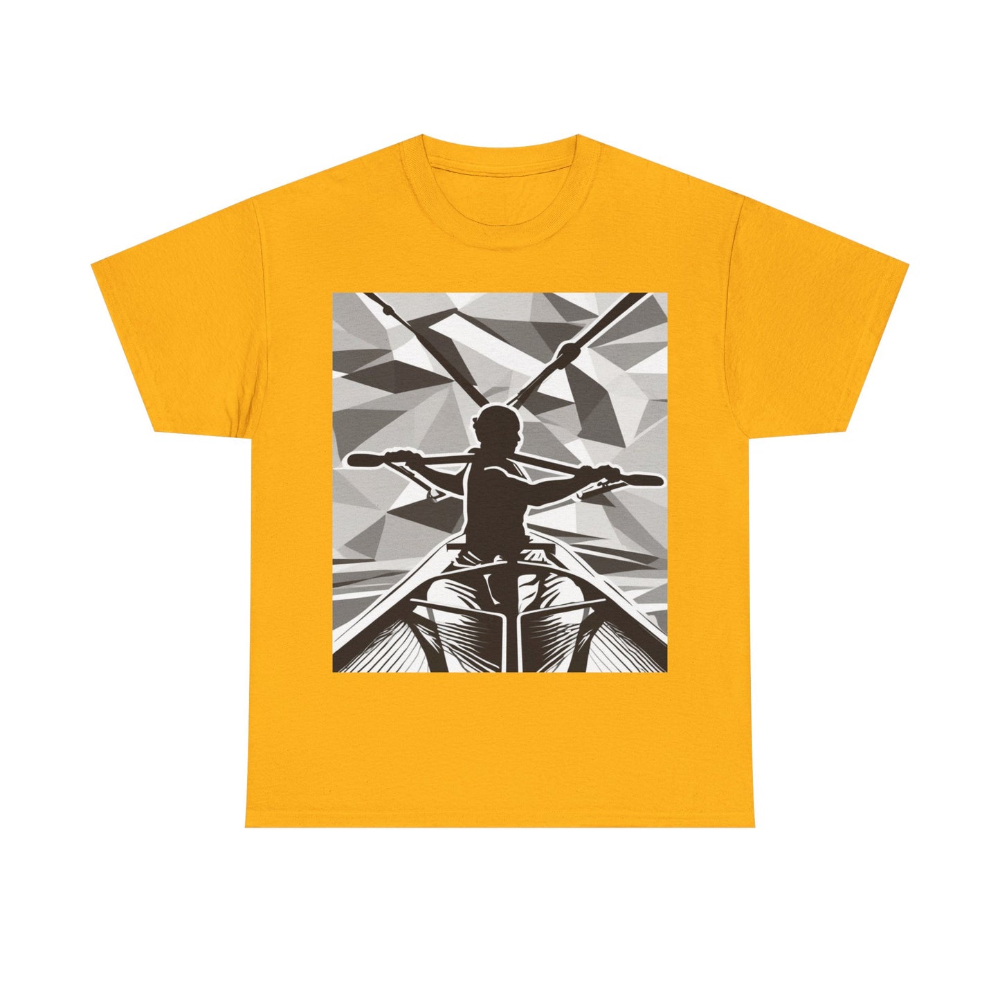 boostlete-am-crew-scene-rower-outline-geometric-0060 — Unisex Heavy Cotton Tee (Gildan 5000)