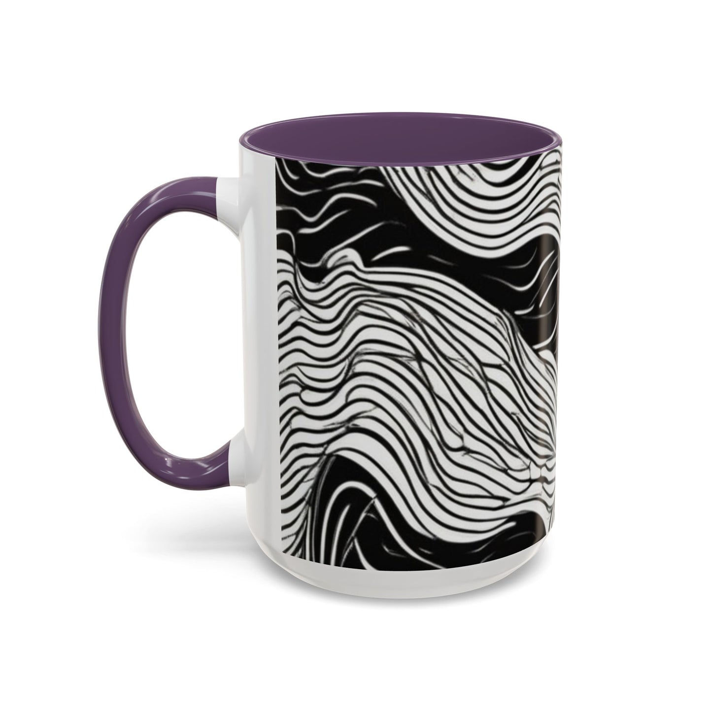 boostlete-field-day-pattern-topographic-line-art-0239 — Accent Mug 11oz/15oz