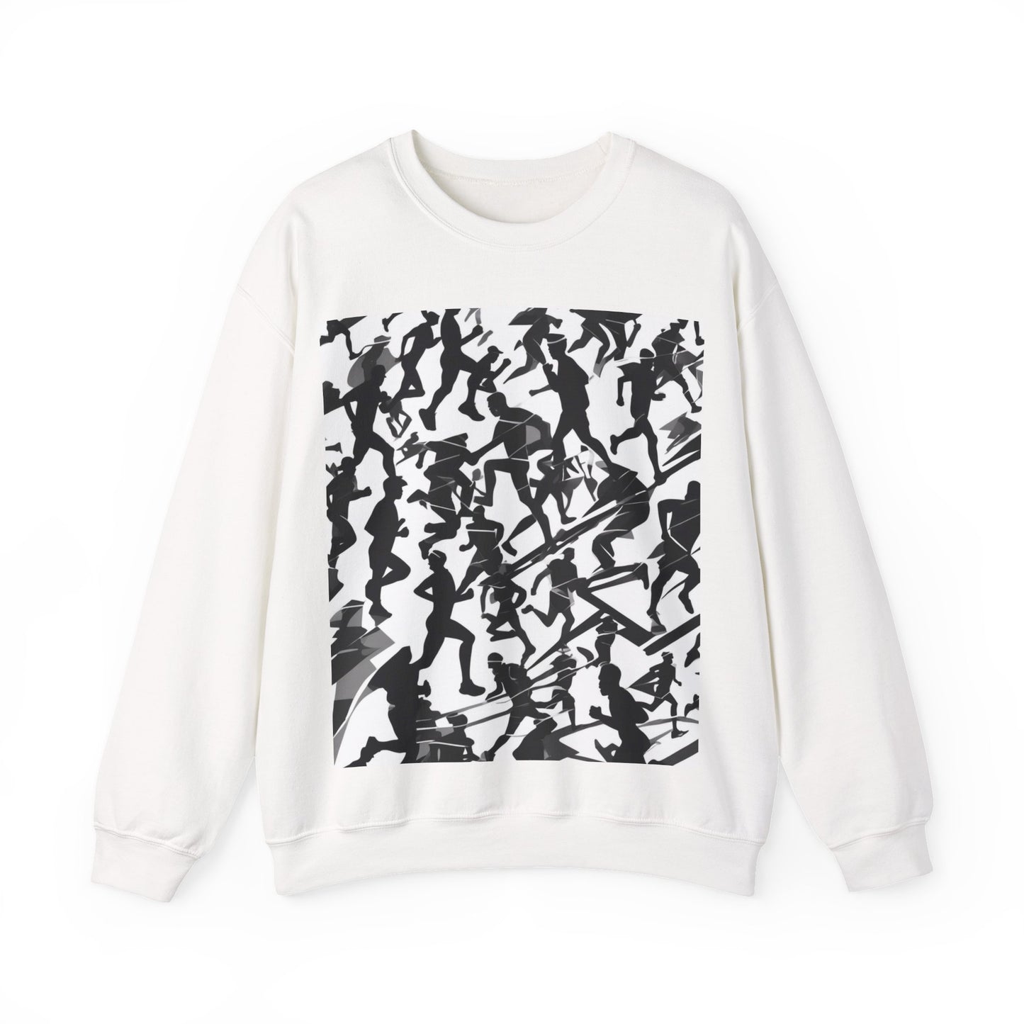 boostlete-field-day-scene-marathoner-motion-paper-0156 — Unisex Heavy Blend Crewneck Sweatshirt (Gildan)