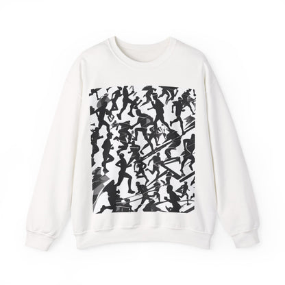 boostlete-field-day-scene-marathoner-motion-paper-0156 — Unisex Heavy Blend Crewneck Sweatshirt (Gildan)