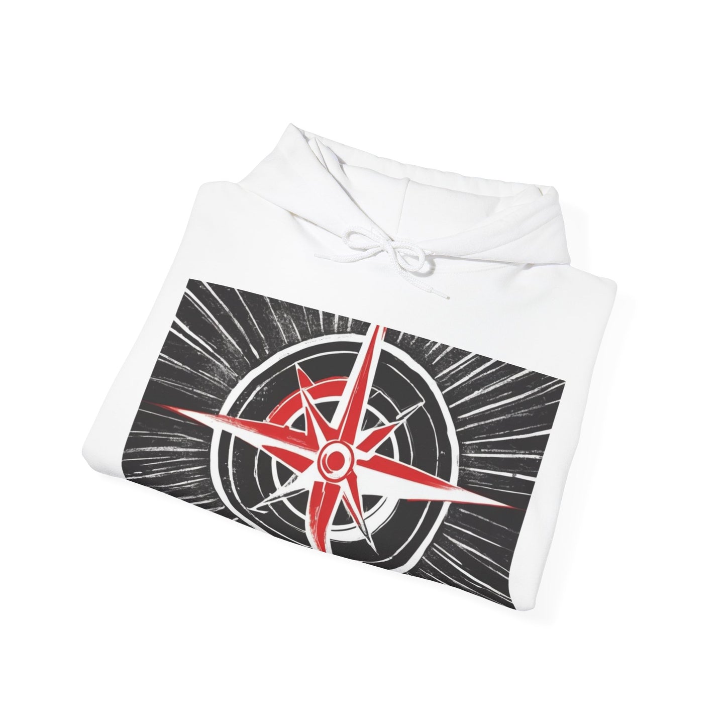boostlete-boost-mode-icon-compass-chalk-vector-1382 — Unisex Heavy Blend Hoodie (G18500)
