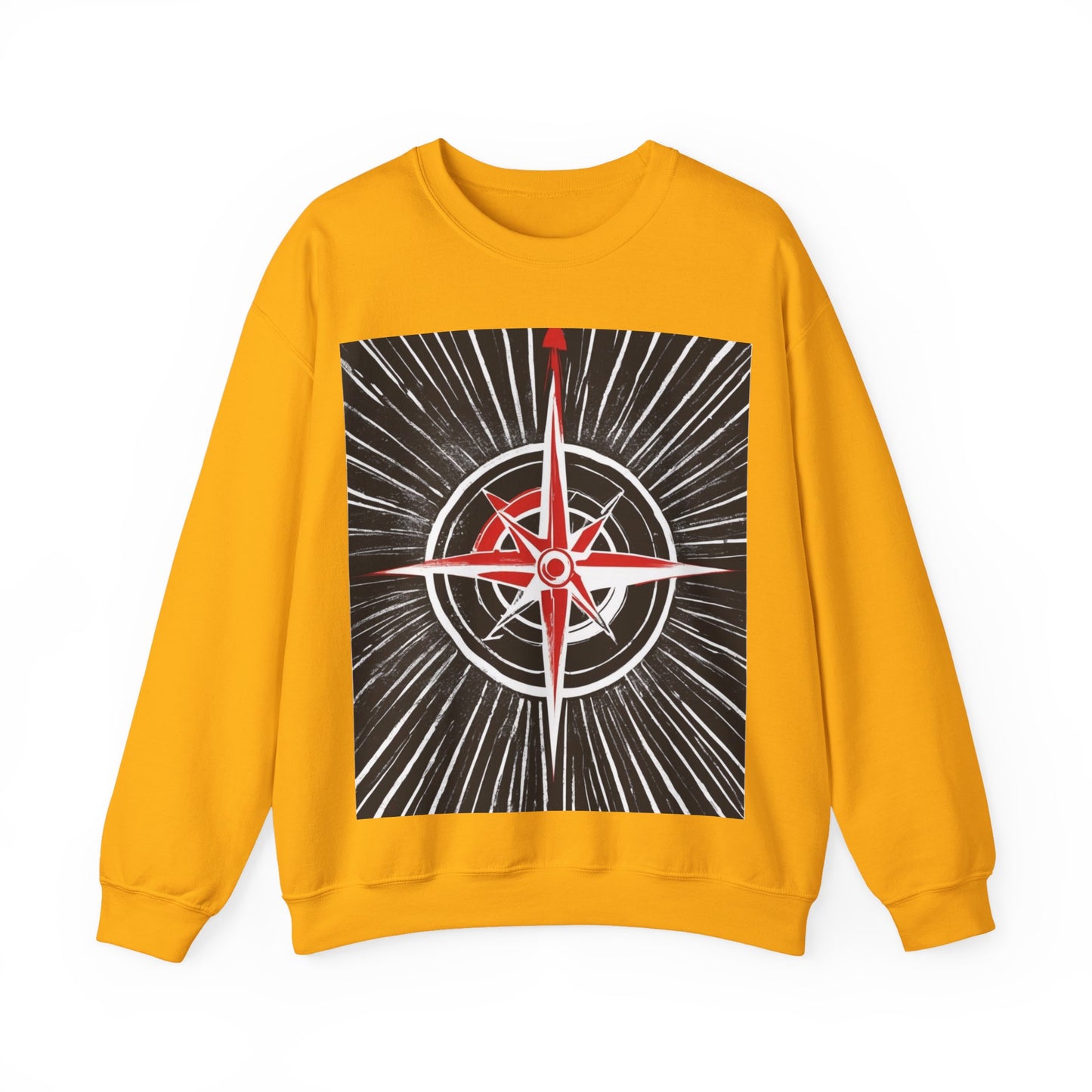 boostlete-boost-mode-icon-compass-chalk-vector-1382 — Unisex Heavy Blend Crewneck (G18000)