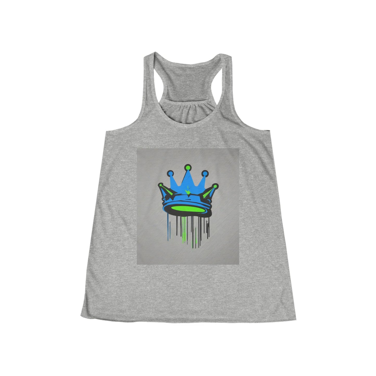 boostlete-mile-by-mile-icon-crown-matte-industrial-0162 — Women's Flowy Racerback Tank (B+C 8800)