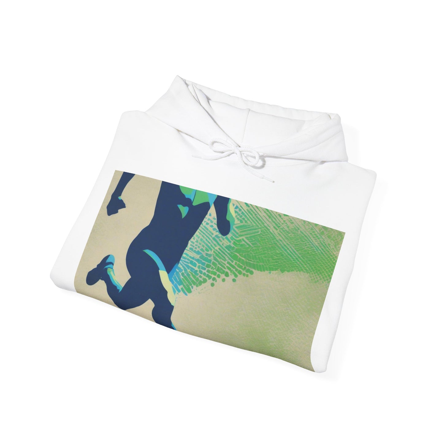 boostlete-am-crew-scene-sprinter-halftone-engraved-0092 — Unisex Heavy Blend Hooded Sweatshirt (Gildan)