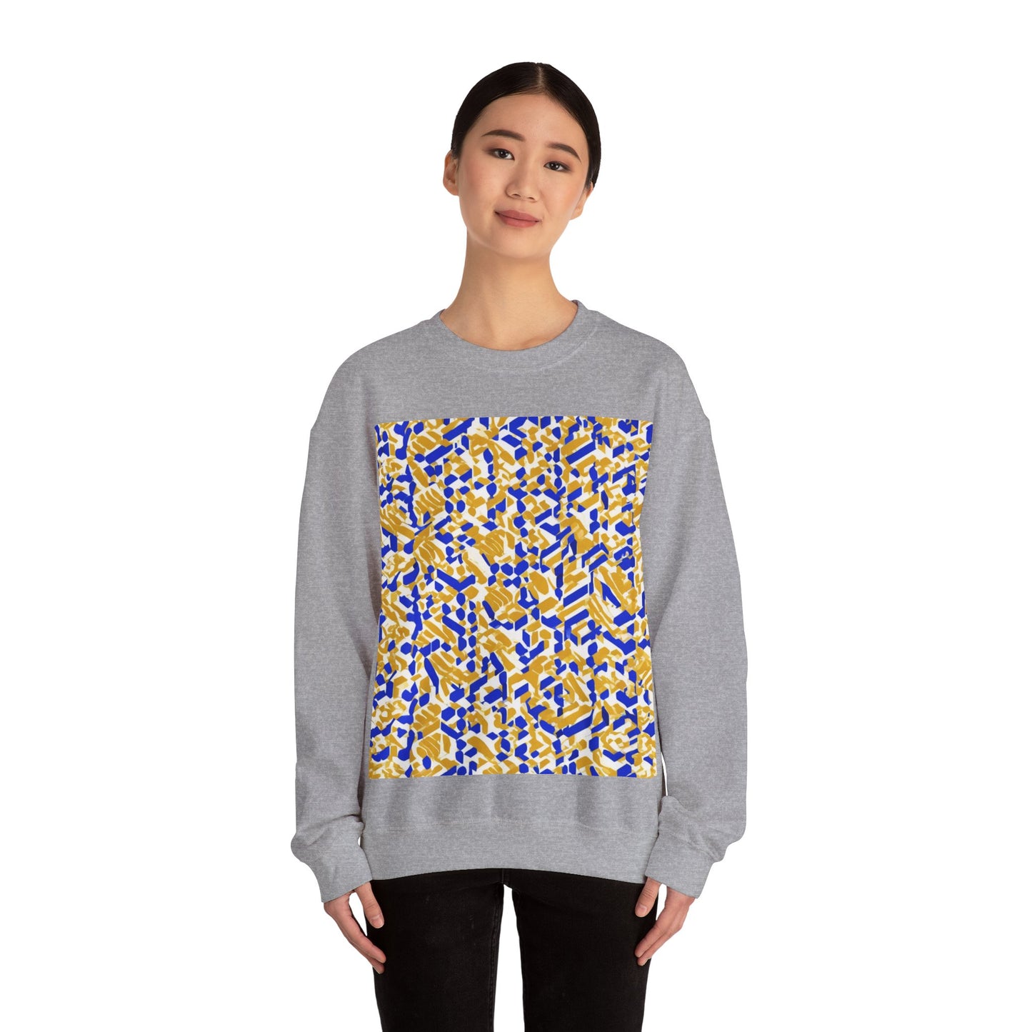 boostlete-rise-grind-pattern-sprint-isometric-0319 — Unisex Heavy Blend Crewneck Sweatshirt (Gildan)