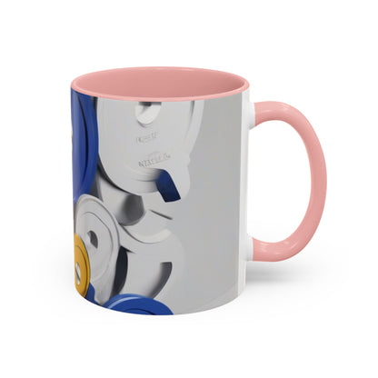 boostlete-field-day-icon-barbell-offset-geometric-0150 — Accent Mug 11oz/15oz