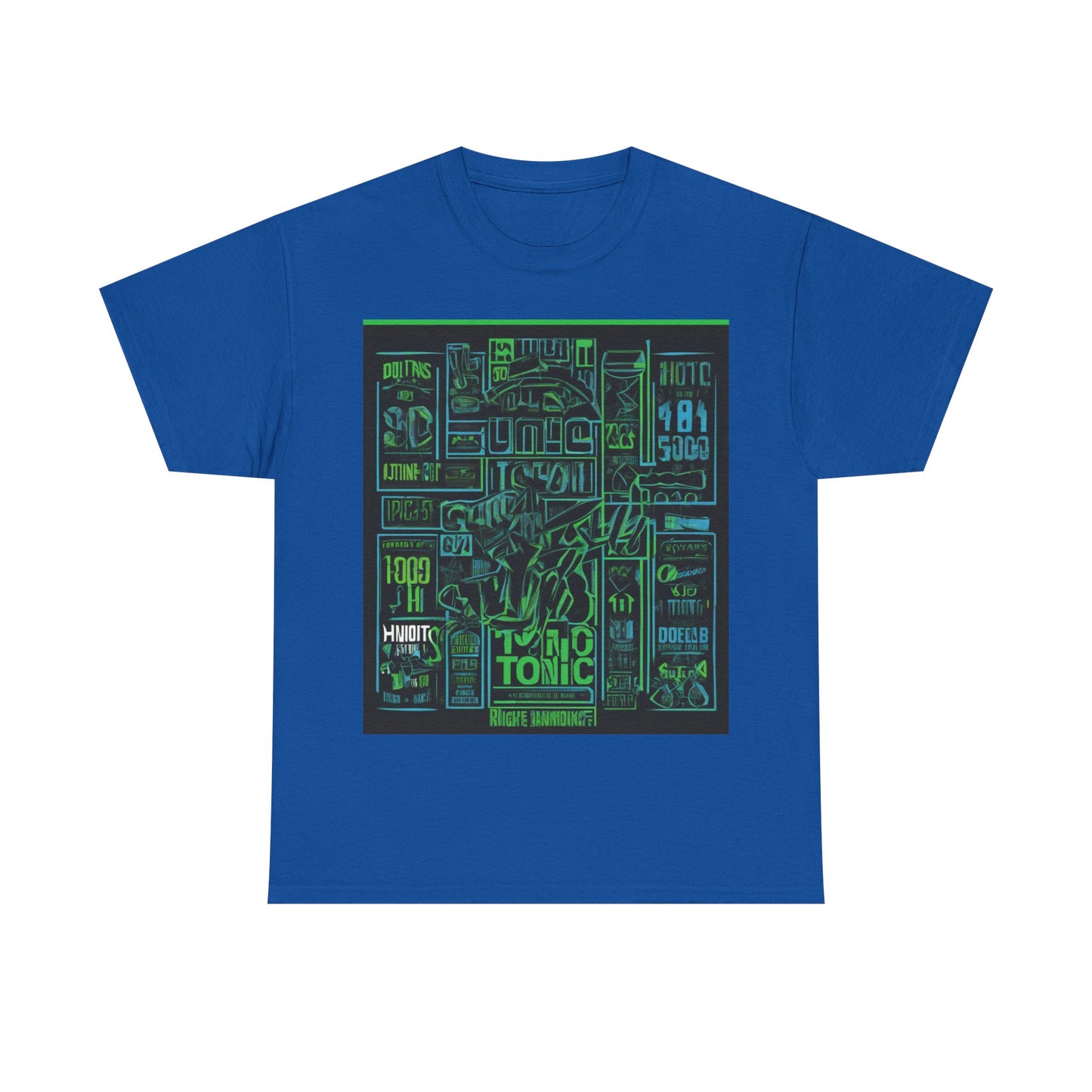 boostlete-field-day-type-gym-tonic-h2o-outline-over-solid-geometric-0249 — Unisex Heavy Cotton Tee (Gildan 5000)