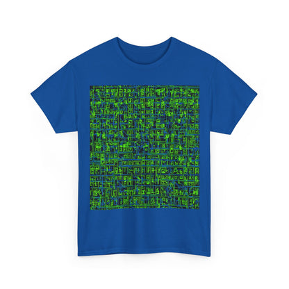 boostlete-mile-by-mile-pattern-plate-number-blueprint-0147 — Unisex Heavy Cotton Tee (Gildan 5000)