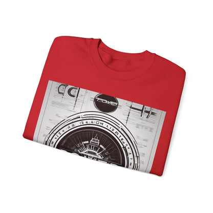 boostlete-boost-mode-type-power-in-quiet-badge-blueprint-0245 — Unisex Heavy Blend Crewneck Sweatshirt (Gildan)