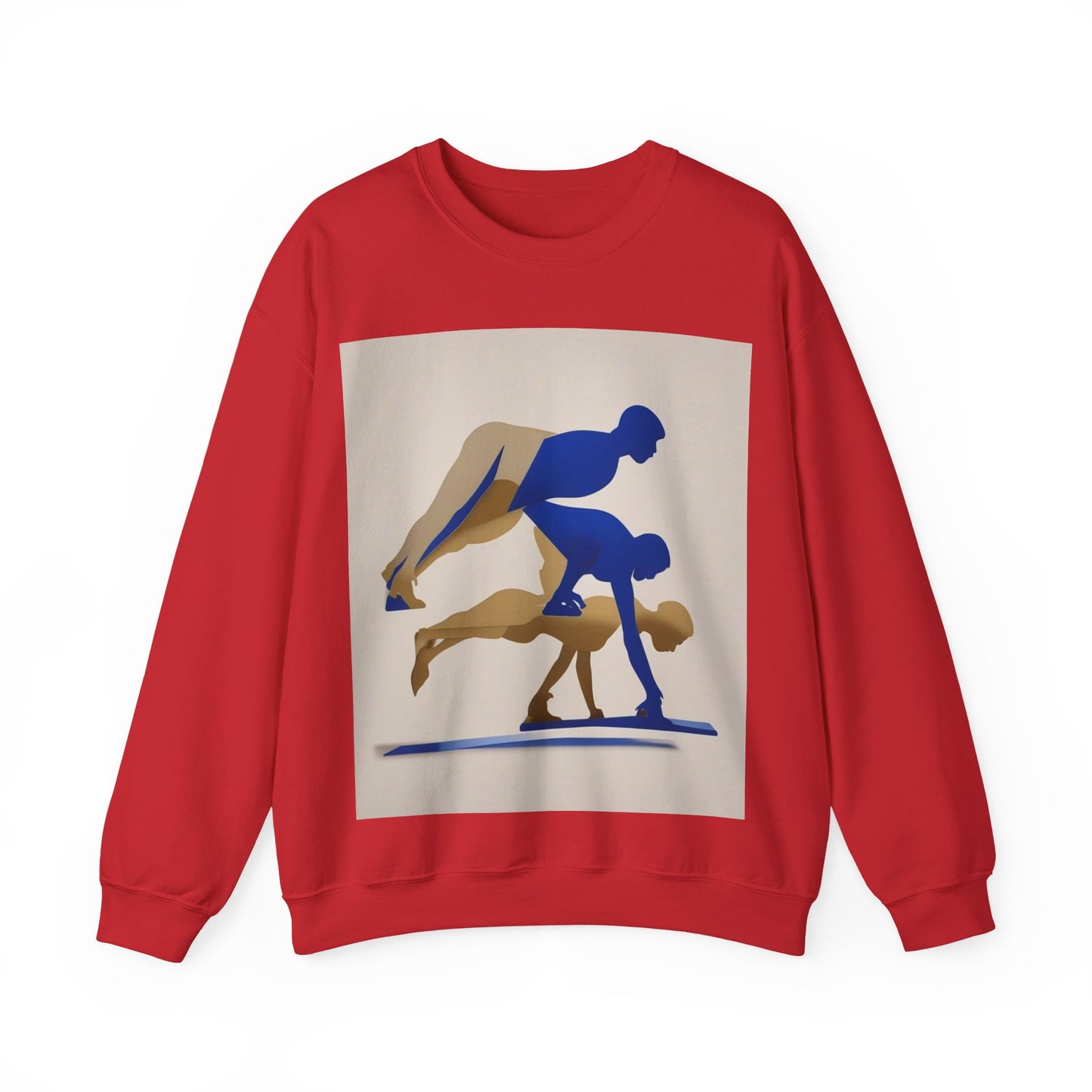 boostlete-mile-by-mile-scene-push-up-duotone-paper-0040 — Unisex Heavy Blend Crewneck Sweatshirt (Gildan)