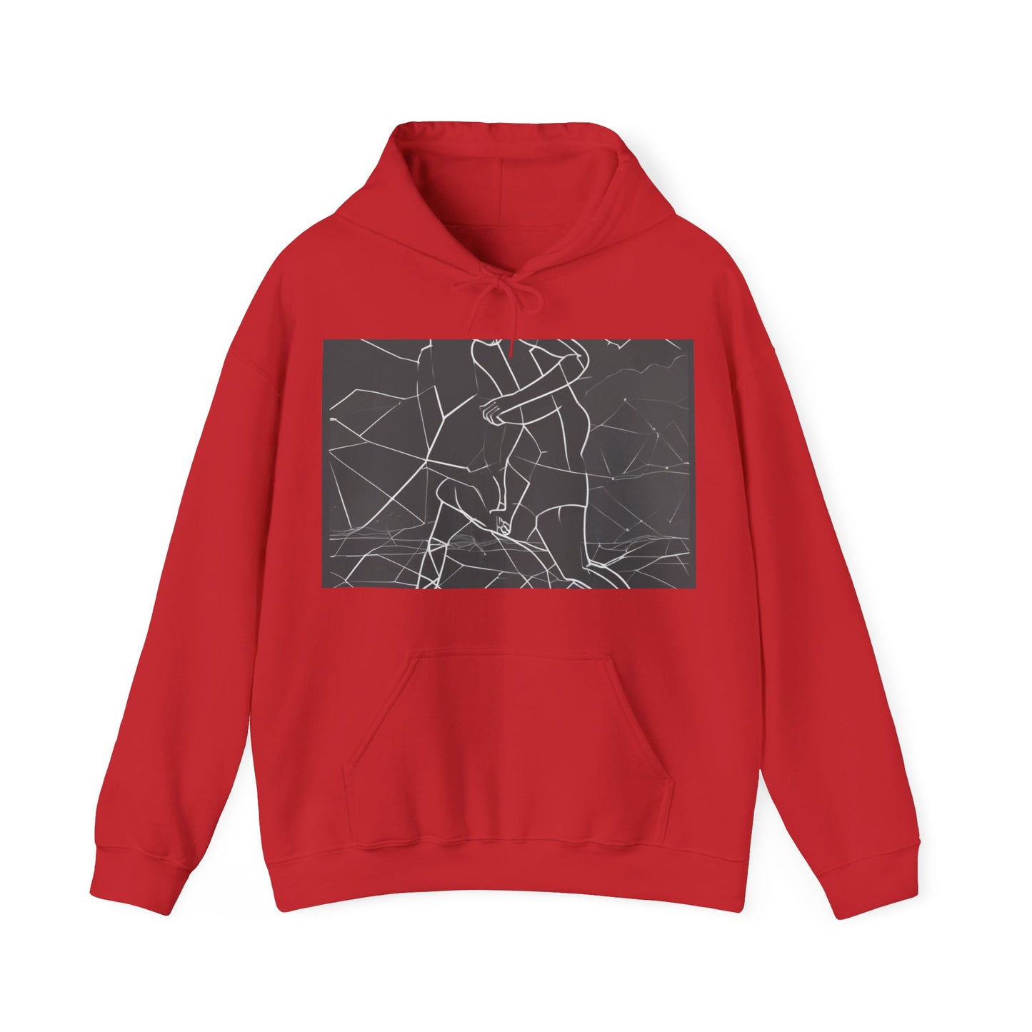 boostlete-pr-season-scene-runner-outline-geometric-1072 — Unisex Heavy Blend Hoodie (G18500)