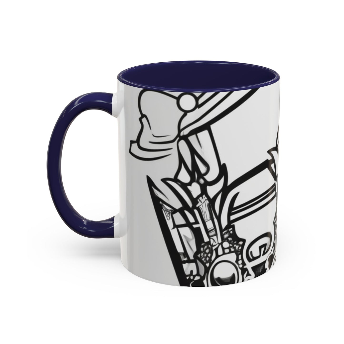 boostlete-quiet-power-icon-crown-outline-badge-0130 — Accent Mug 11oz/15oz