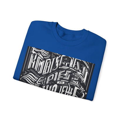 boostlete-mile-by-mile-type-one-more-split-line-art-0001 — Unisex Heavy Blend Crewneck Sweatshirt (Gildan)