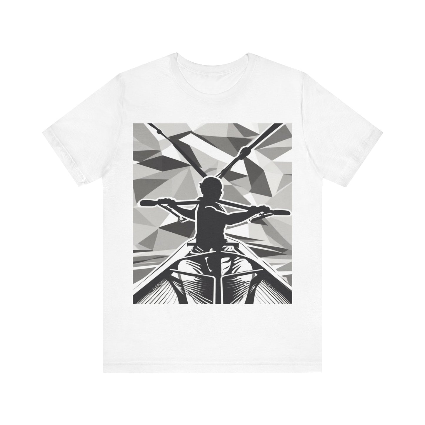 boostlete-am-crew-scene-rower-outline-geometric-0060 — Unisex Jersey Short Sleeve (B+C 3001)