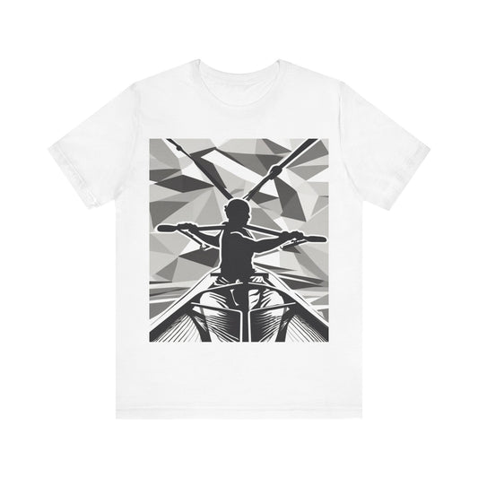 boostlete-am-crew-scene-rower-outline-geometric-0060 — Unisex Jersey Short Sleeve (B+C 3001)
