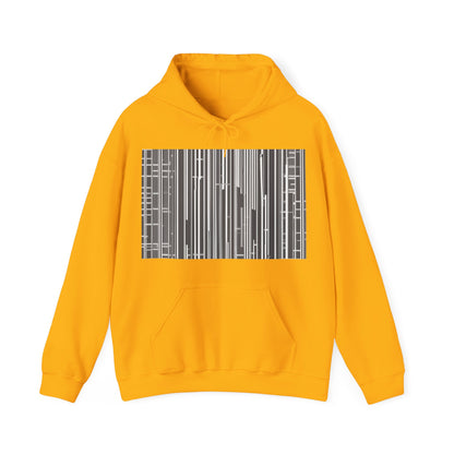 boostlete-boost-mode-pattern-barcode-blueprint-0463 — Unisex Heavy Blend Hoodie (G18500)