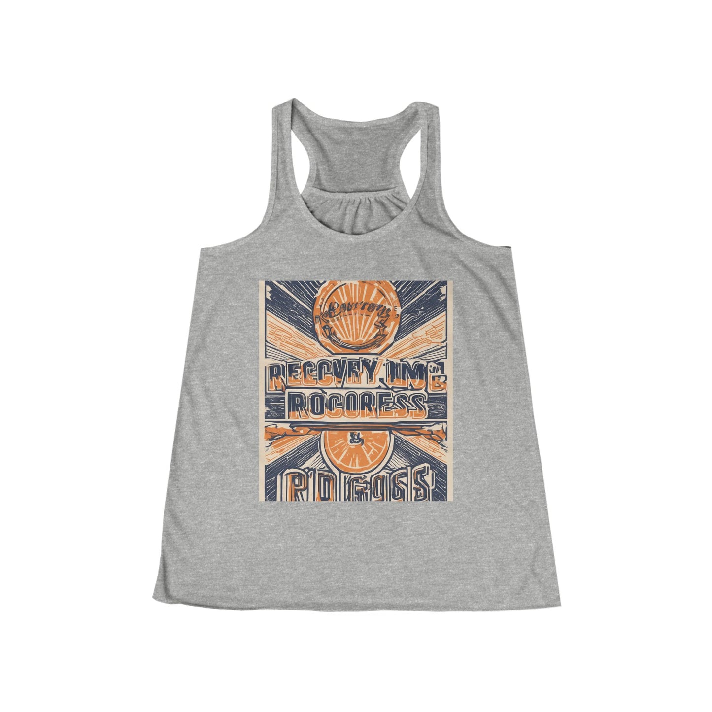 boostlete-boost-mode-type-recovery-progress-outline-over-solid-badge-0161 — Women's Flowy Racerback Tank (B+C 8800)