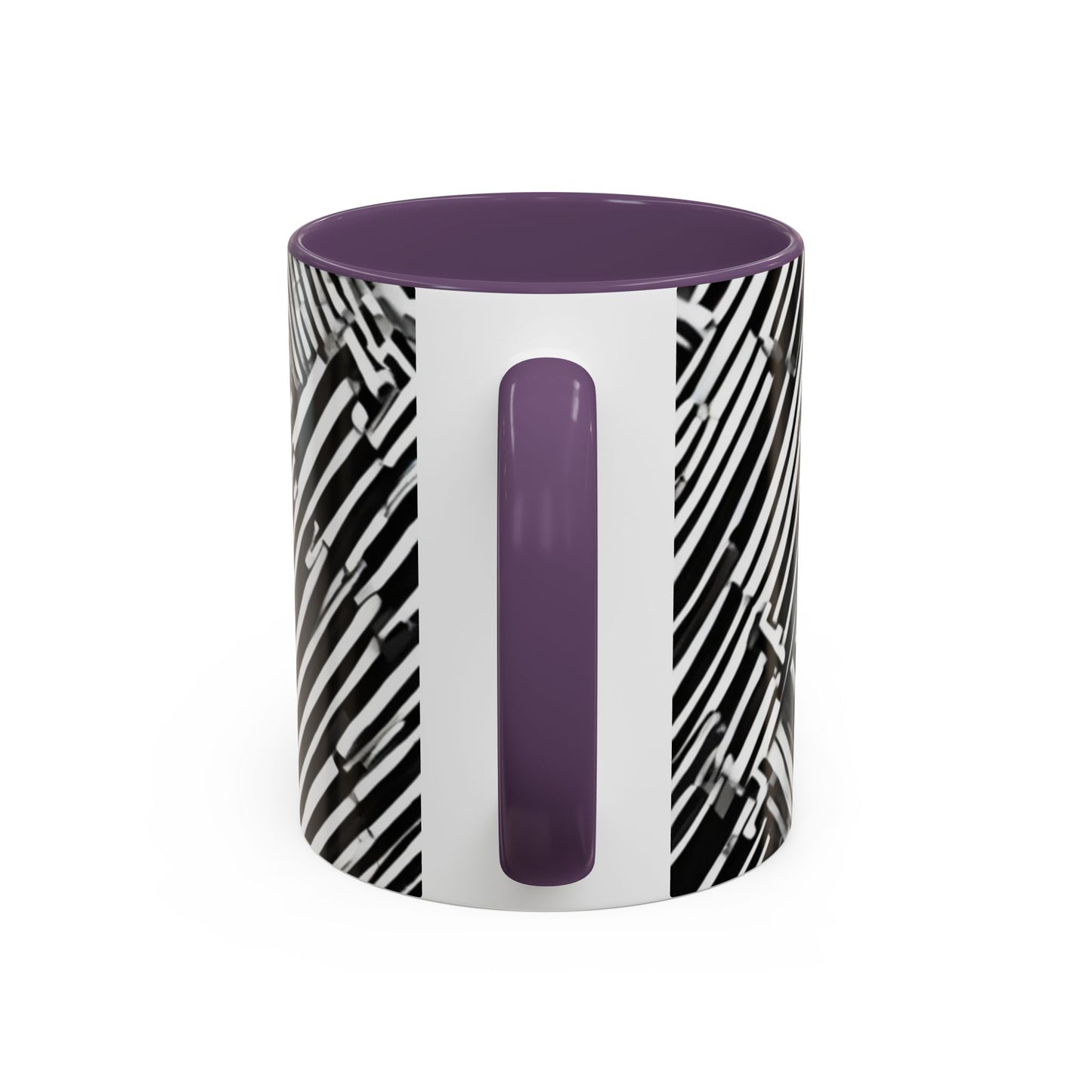 boostlete-mile-by-mile-pattern-barcode-monoline-0059 — Accent Mug 11oz/15oz