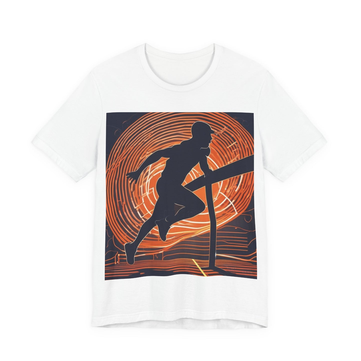 boostlete-iron-intent-scene-hurdler-neon-modern-0264 — Unisex Jersey Short Sleeve (B+C 3001)
