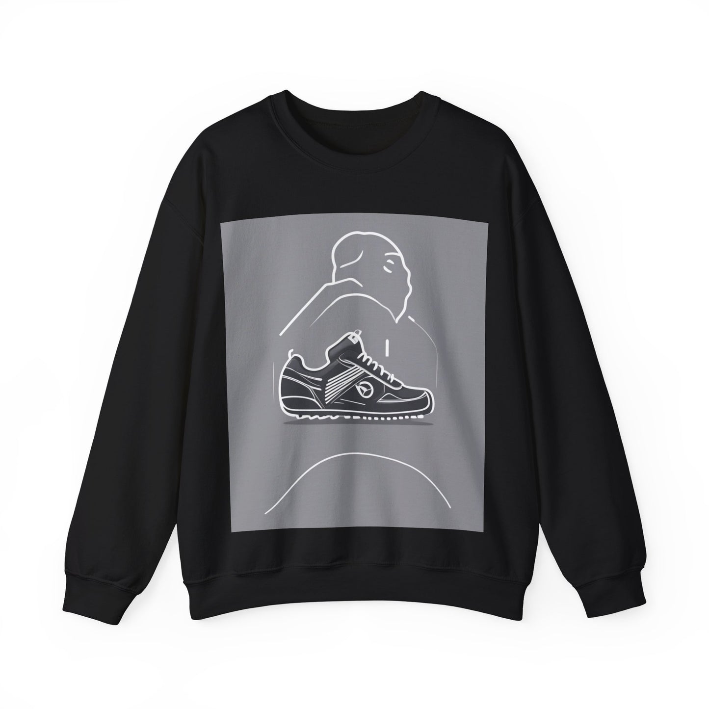 boostlete-boost-mode-icon-sneaker-offset-vector-0166 — Unisex Heavy Blend Crewneck Sweatshirt (Gildan)