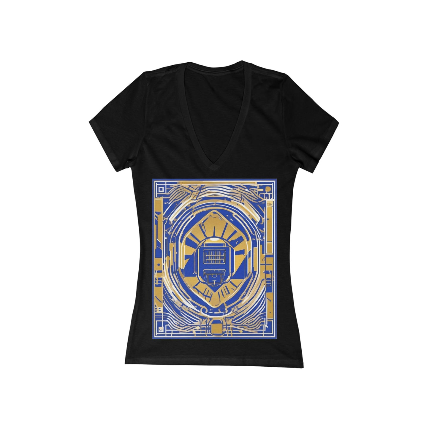 boostlete-mile-by-mile-icon-battery-motion-monoline-0002 — Women's Deep V-Neck Tee (B+C 6035)