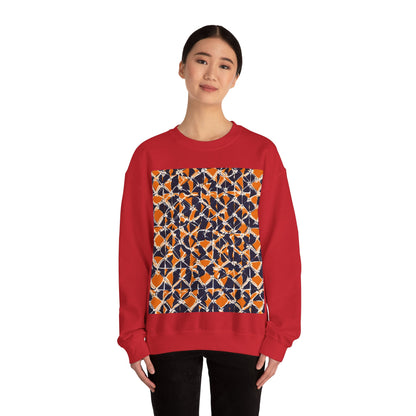boostlete-headspace-pattern-plate-number-badge-0387 — Unisex Heavy Blend Crewneck (G18000)