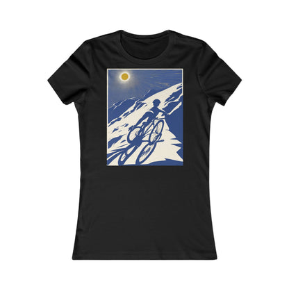 boostlete-am-crew-scene-cyclist-offset-bold-0008 — Women's Favorite Tee (B+C 6004)